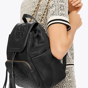 Tory Burch Black Leather Backpack